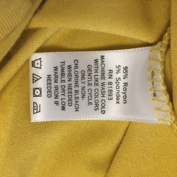 H by Halston Yellow T-Shirt Maxi High Low Dress - Picture 6 of 9